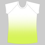 Copy of womens athletic raglan cut sleeve shirt gradient